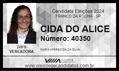 Candidato CIDA DO ALICE 2024 - FRANCO DA ROCHA - Eleições