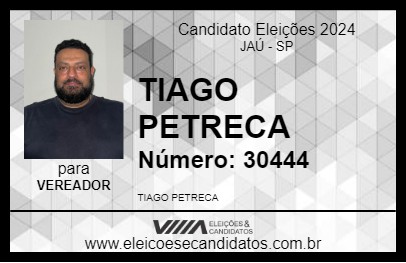 Candidato TIAGO PETRECA 2024 - JAÚ - Eleições