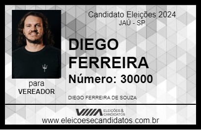 Candidato DIEGO FERREIRA 2024 - JAÚ - Eleições