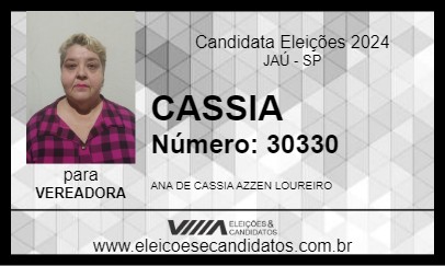 Candidato CASSIA 2024 - JAÚ - Eleições