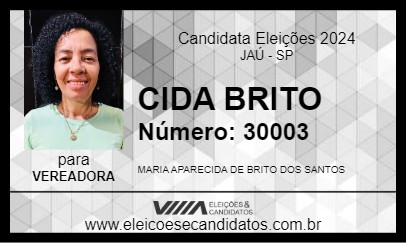 Candidato CIDA BRITO 2024 - JAÚ - Eleições