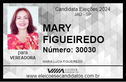 Candidato MARY FIGUEIREDO 2024 - JAÚ - Eleições