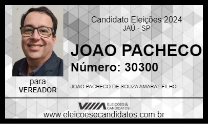 Candidato JOAO PACHECO 2024 - JAÚ - Eleições