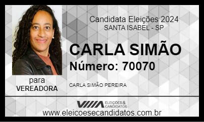 Candidato CARLA SIMÃO 2024 - SANTA ISABEL - Eleições