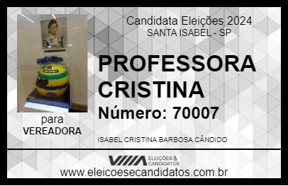 Candidato PROFESSORA CRISTINA 2024 - SANTA ISABEL - Eleições