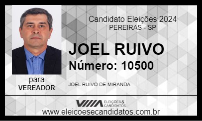 Candidato JOEL RUIVO 2024 - PEREIRAS - Eleições