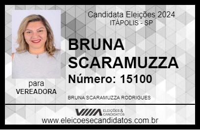 Candidato BRUNA SCARAMUZZA 2024 - ITÁPOLIS - Eleições