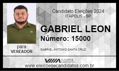 Candidato GABRIEL LEON 2024 - ITÁPOLIS - Eleições