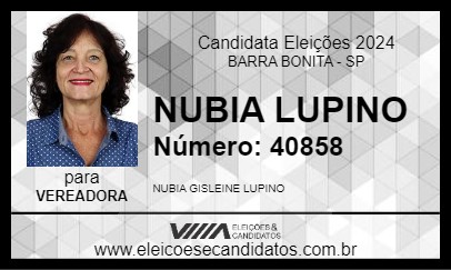 Candidato NUBIA LUPINO 2024 - BARRA BONITA - Eleições