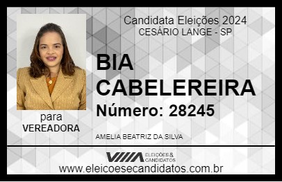 Candidato BIA CABELEREIRA 2024 - CESÁRIO LANGE - Eleições