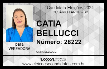 Candidato CATIA BELLUCCI 2024 - CESÁRIO LANGE - Eleições