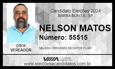 Candidato NELSON  MATOS 2024 - BARRA BONITA - Eleições