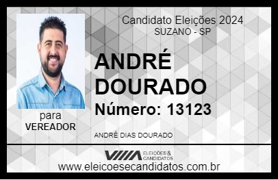 Candidato ANDRÉ DOURADO 2024 - SUZANO - Eleições