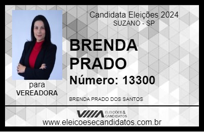 Candidato BRENDA PRADO 2024 - SUZANO - Eleições