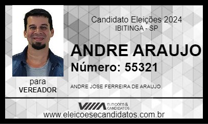 Candidato ANDRE ARAUJO 2024 - IBITINGA - Eleições