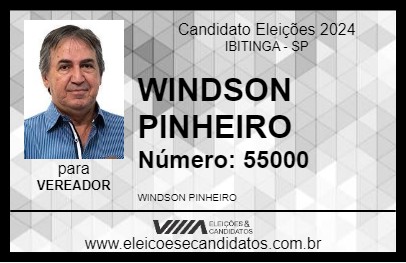 Candidato WINDSON PINHEIRO 2024 - IBITINGA - Eleições