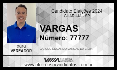 Candidato VARGAS 2024 - GUARUJÁ - Eleições