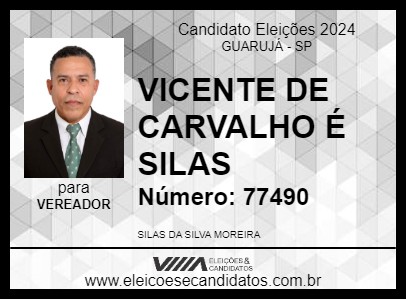 Candidato SILAS MOREIRA 2024 - GUARUJÁ - Eleições