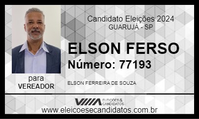 Candidato ELSON FERSO 2024 - GUARUJÁ - Eleições