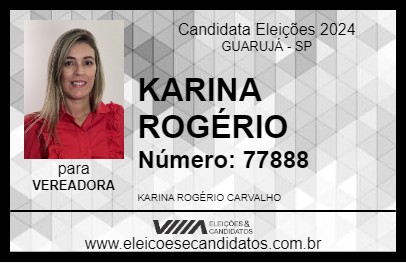 Candidato KARINA ROGÉRIO 2024 - GUARUJÁ - Eleições