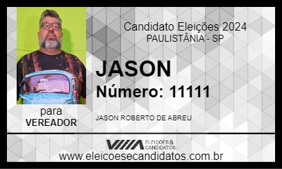 Candidato JASON 2024 - PAULISTÂNIA - Eleições