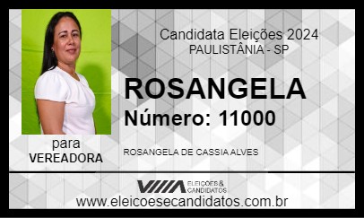 Candidato ROSANGELA 2024 - PAULISTÂNIA - Eleições