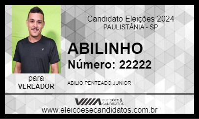 Candidato ABILINHO 2024 - PAULISTÂNIA - Eleições