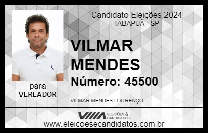 Candidato VILMAR MENDES 2024 - TABAPUÃ - Eleições