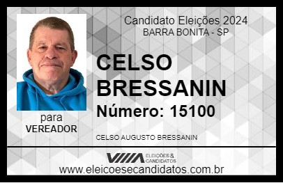 Candidato CELSO BRESSANIN 2024 - BARRA BONITA - Eleições