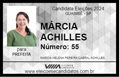 Candidato MÁRCIA ACHILLES 2024 - GUAIMBÊ - Eleições