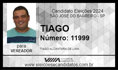 Candidato TIAGO 2024 - SÃO JOSÉ DO BARREIRO - Eleições