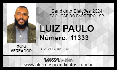 Candidato LUIZ PAULO 2024 - SÃO JOSÉ DO BARREIRO - Eleições