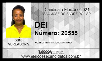 Candidato DEI 2024 - SÃO JOSÉ DO BARREIRO - Eleições