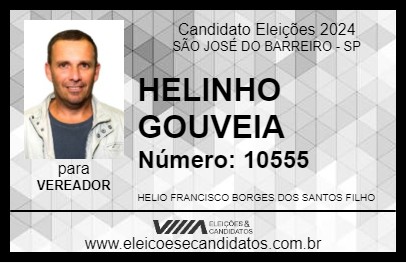 Candidato HELINHO GOUVEIA 2024 - SÃO JOSÉ DO BARREIRO - Eleições