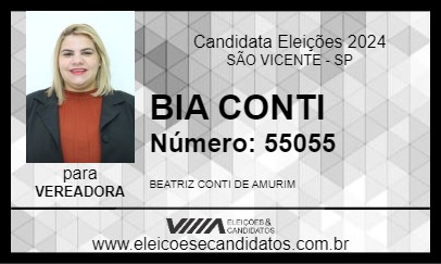 Candidato BIA CONTI 2024 - SÃO VICENTE - Eleições