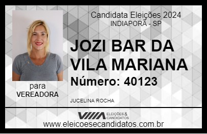 Candidato JOZI BAR DA VILA MARIANA 2024 - INDIAPORÃ - Eleições