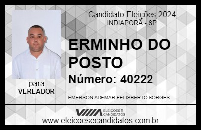 Candidato ERMINHO DO POSTO 2024 - INDIAPORÃ - Eleições