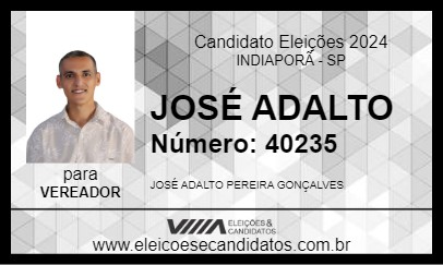 Candidato JOSÉ ADALTO 2024 - INDIAPORÃ - Eleições