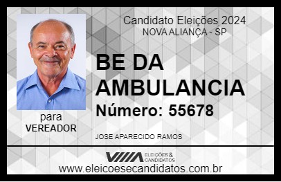 Candidato BE DA AMBULANCIA 2024 - NOVA ALIANÇA - Eleições