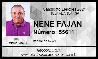 Candidato NENE FAJAN 2024 - NOVA ALIANÇA - Eleições