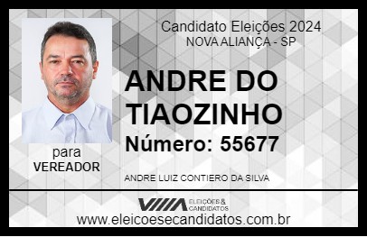 Candidato ANDRE DO TIAOZINHO 2024 - NOVA ALIANÇA - Eleições