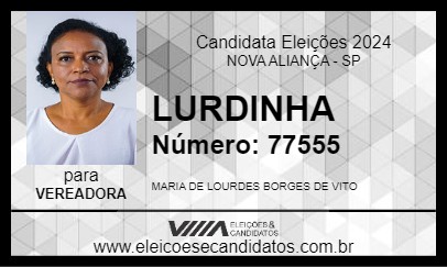 Candidato LURDINHA 2024 - NOVA ALIANÇA - Eleições