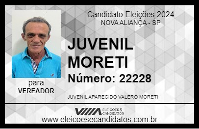 Candidato JUVENIL MORETI 2024 - NOVA ALIANÇA - Eleições