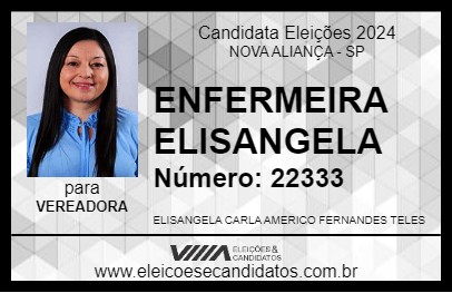 Candidato ENFERMEIRA ELISANGELA 2024 - NOVA ALIANÇA - Eleições