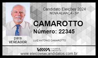 Candidato CAMAROTTO 2024 - NOVA ALIANÇA - Eleições