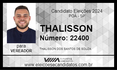 Candidato THALISSON SANTOS 2024 - POÁ - Eleições