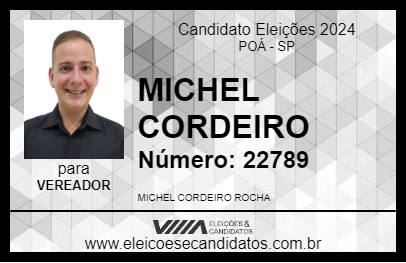 Candidato MICHEL CORDEIRO 2024 - POÁ - Eleições