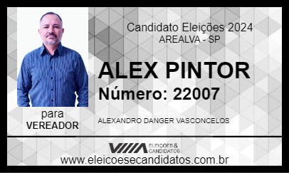 Candidato ALEX PINTOR 2024 - AREALVA - Eleições