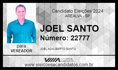 Candidato JOEL SANTO 2024 - AREALVA - Eleições