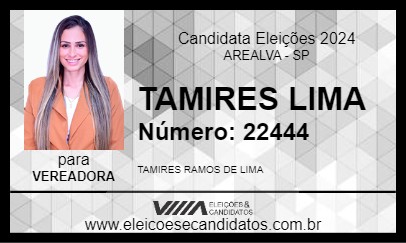 Candidato TAMIRES LIMA 2024 - AREALVA - Eleições